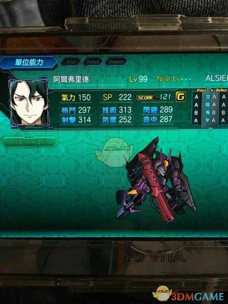 《超级机器人大战X》全角色LV99六维一览