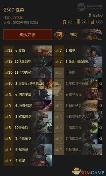 《巫师之昆特牌》高分卡组【2507怪兽】分享