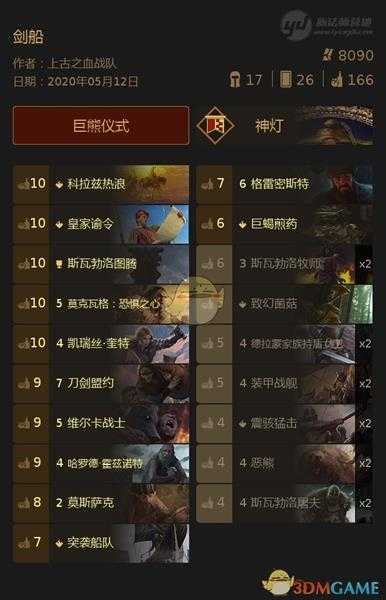 《巫师之昆特牌》剑船巨熊仪式卡组玩法分享