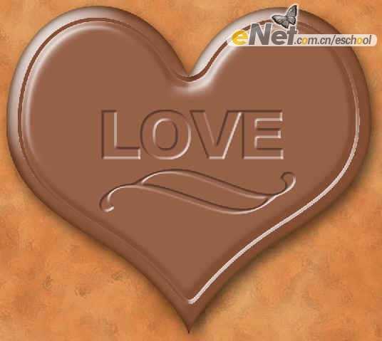 Photoshop教程:制作爱心巧克力