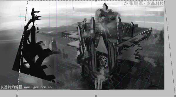 Photoshop CS5利用友基数位板数字绘画场景教程《月光城》(上)