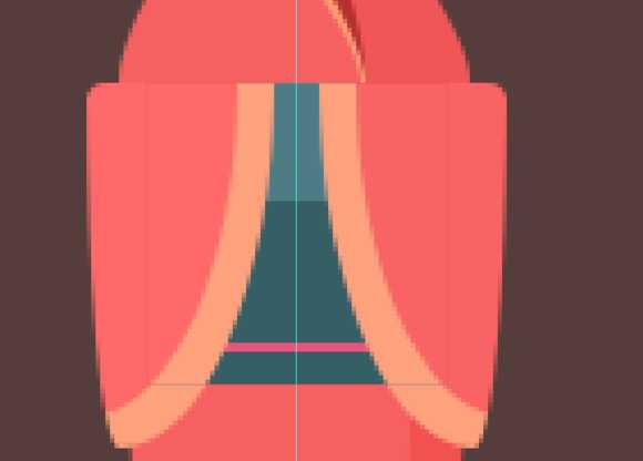 PS鼠绘一个扁平化风格的可爱和服妹